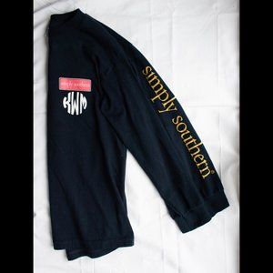 50% OFF Navy Blue Simply Southern Long Sleeve T